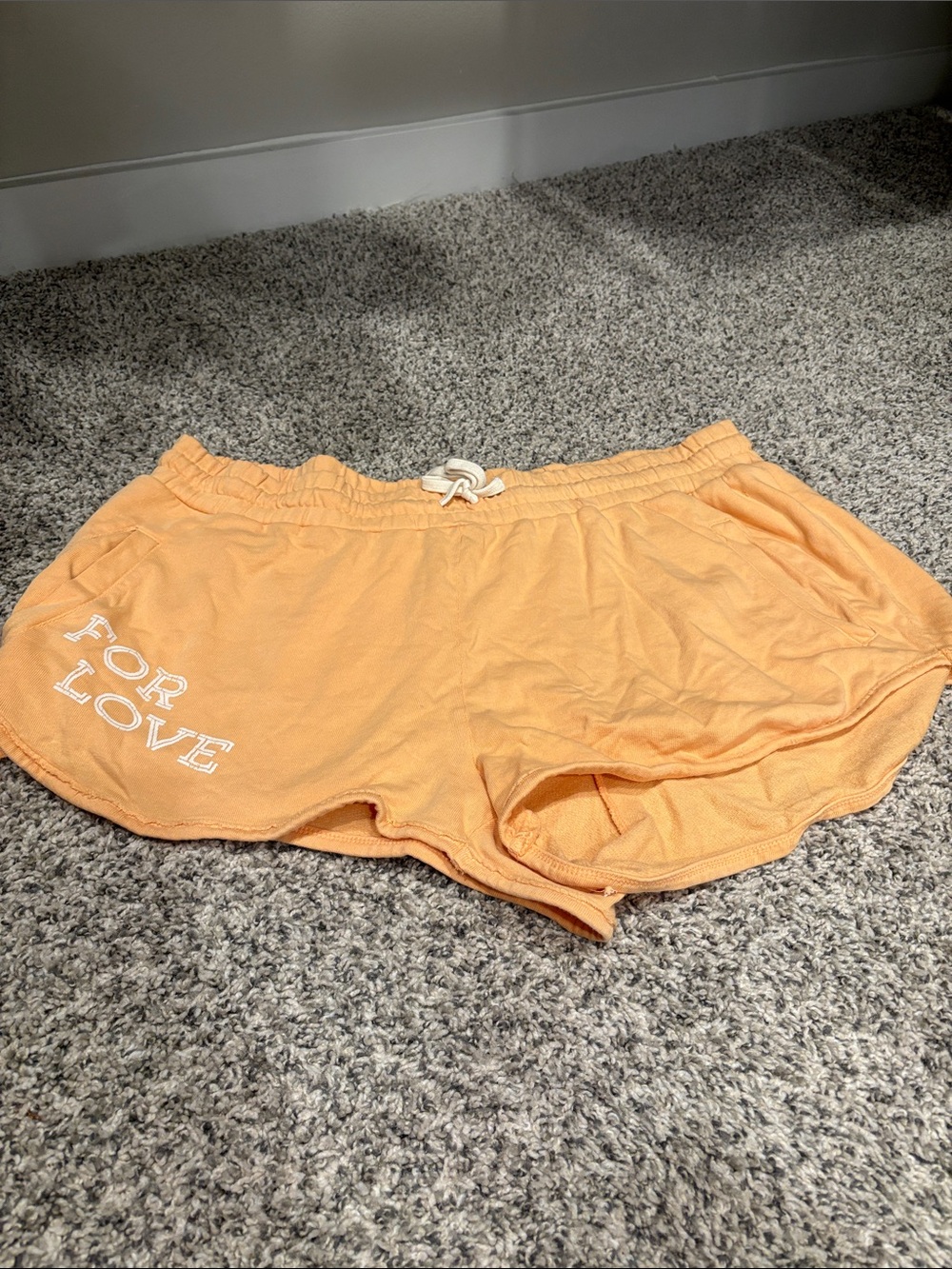 For Love Women's Athletic Lounge Shorts in Peach